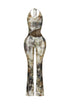 Shine Cutout Foil Halter Jumpsuit